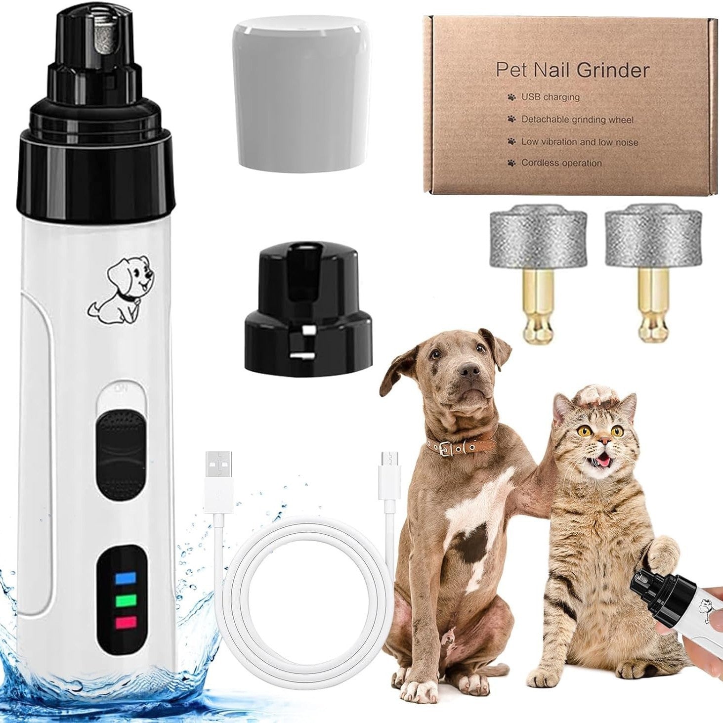 PawTrim™ — Lima Eléctrica Recargable para Uñas de Perros y Gatos