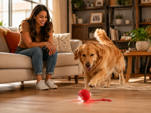 PawBall™ pelota recargable por USB disponible en varios colores